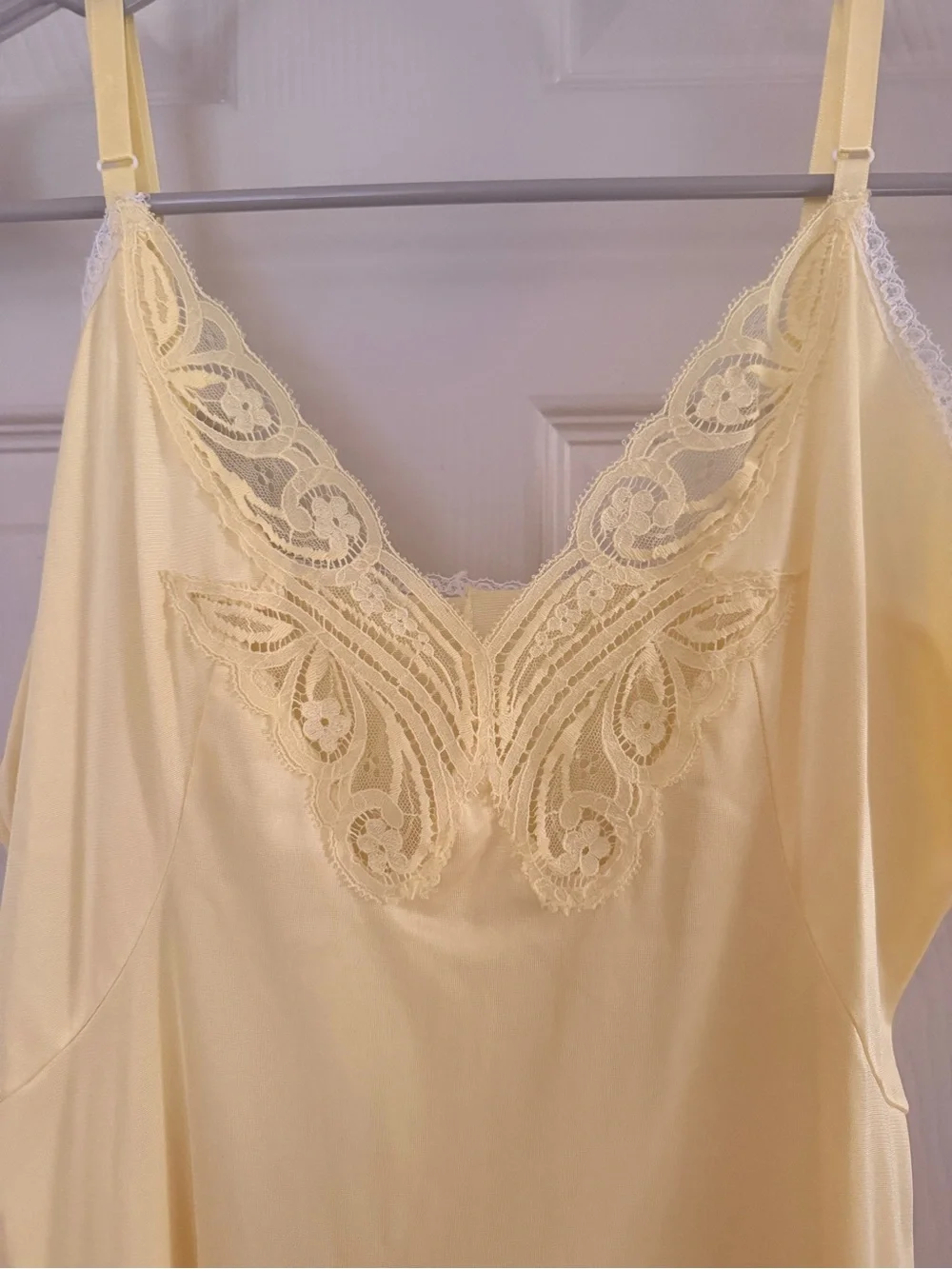 Butter Yellow Hand Dyed Lace-Trim Slip Dress - Women Intimates & Sleepwear